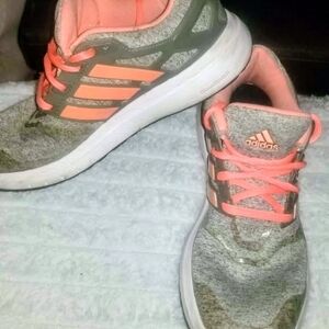 Adidas Women's Gray and Coral Sneakers